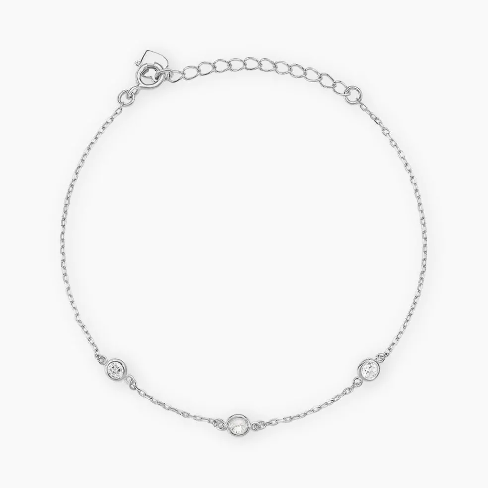 Bracelet Iseline Argent Blanc Oxyde De Zirconium