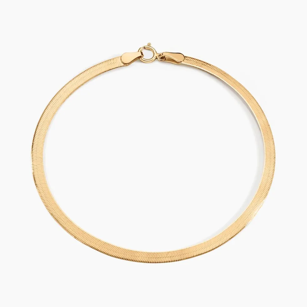 Bracelet Ivria Maille Heringbone Or Jaune