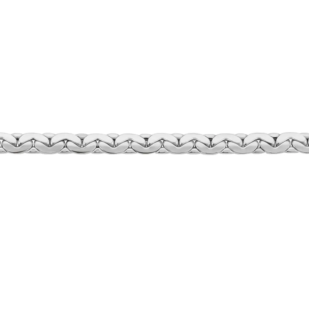 Bracelet Ivy Maille Haricot Or Blanc