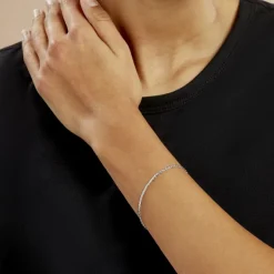 Bracelet Ivy Maille Haricot Or Blanc