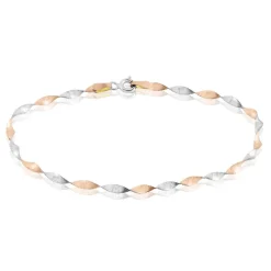 Bracelet Izar Torsadee Or Bicolore
