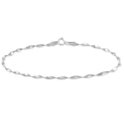 Bracelet Izar Torsadee Or Blanc