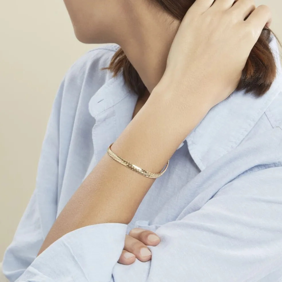 Bracelet Izel Maille Anglaise Or Jaune