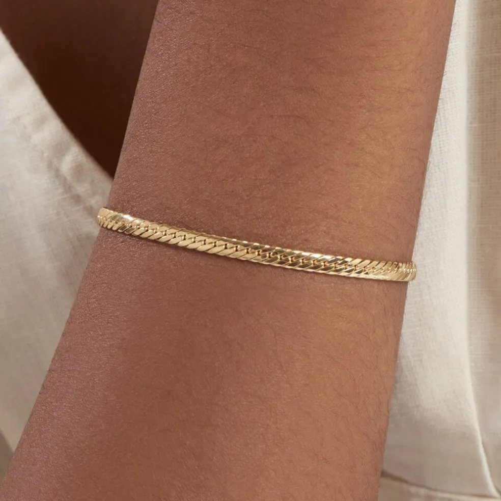 Bracelet Izel Maille Anglaise Or Jaune