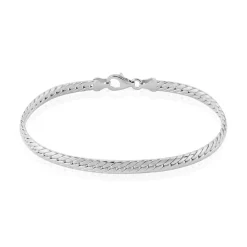 Bracelet Izel Maille Anglaise Or Blanc