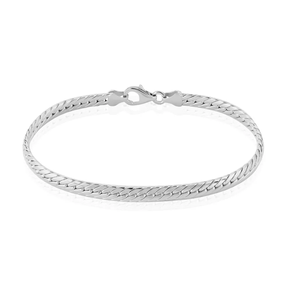 Bracelet Izel Maille Anglaise Or Blanc