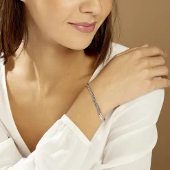 Bracelet Izel Maille Anglaise Or Blanc