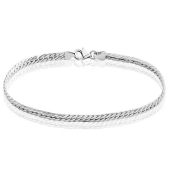 Bracelet Izel Maille Anglaise Or Blanc