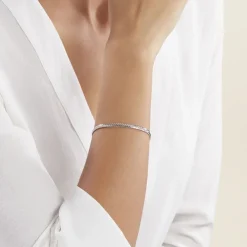 Bracelet Izel Maille Anglaise Or Blanc