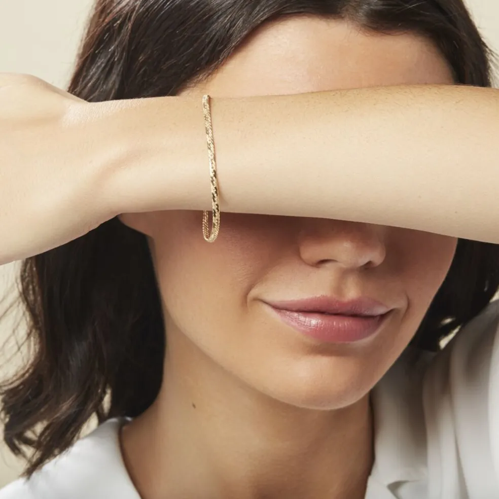 Bracelet Izel Maille Anglaise Or Jaune