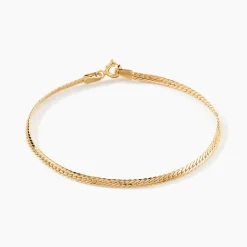 Bracelet Izel Maille Anglaise Or Jaune