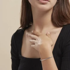 Bracelet Izel Maille Anglaise Or Blanc