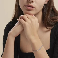 Bracelet Izel Maille Anglaise Or Blanc