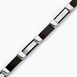 Bracelet Jack Acier Blanc Noir