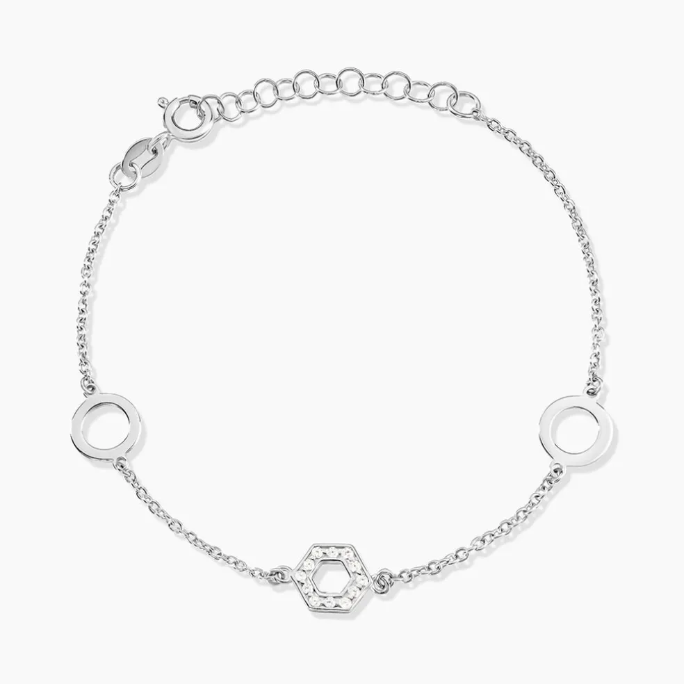 Bracelet Jalila Argent Blanc Oxyde De Zirconium