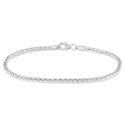 Bracelet Jany Maille Palmier Or Blanc