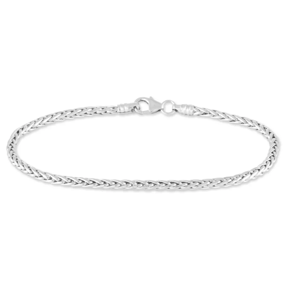 Bracelet Jany Maille Palmier Or Blanc