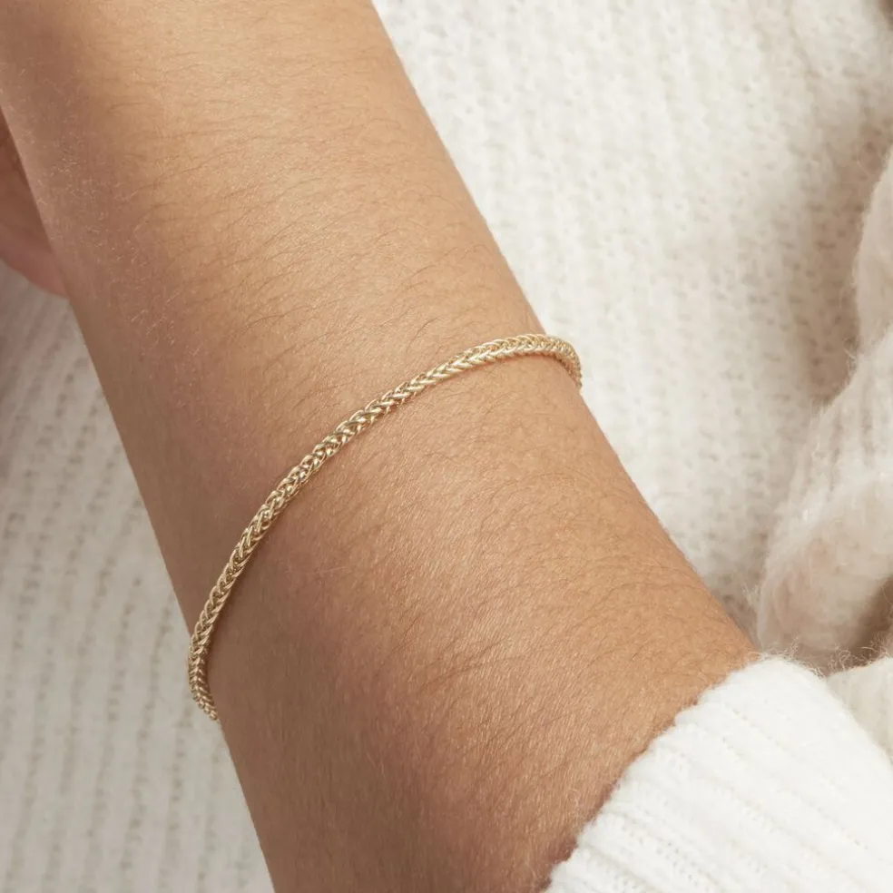 Bracelet Jany Maille Palmier Or Jaune