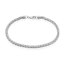 Bracelet Jany Maille Palmier Or Blanc