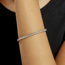 Bracelet Jany Maille Palmier Or Blanc