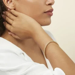 Bracelet Jany Maille Palmier Or Jaune