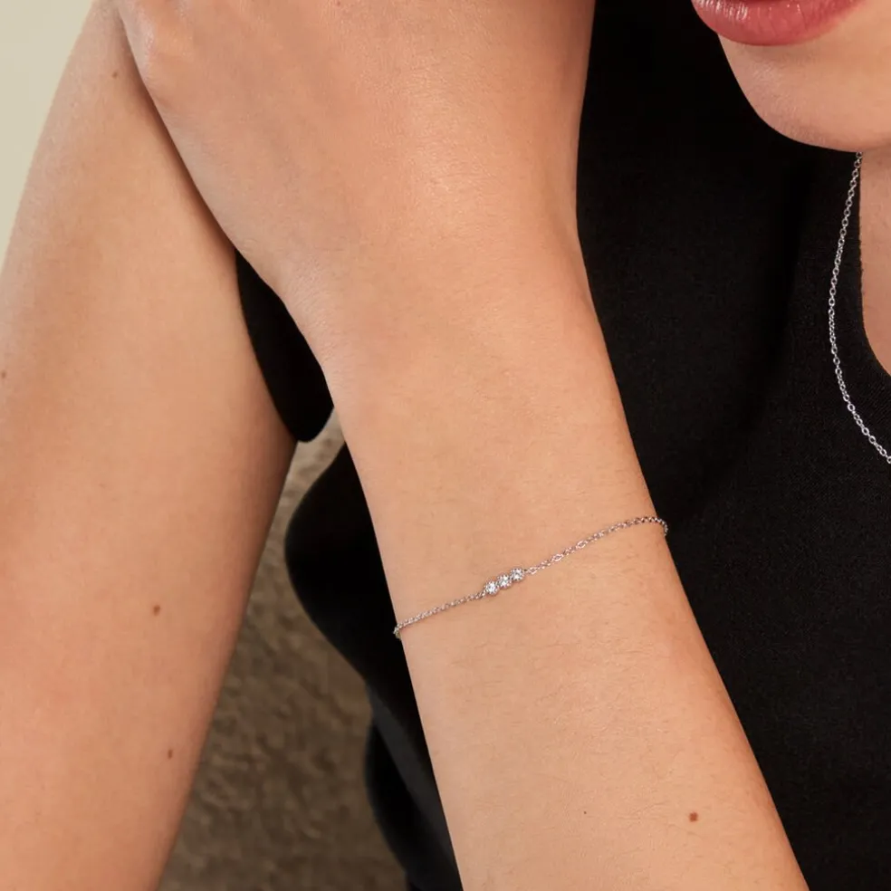 Bracelet Janys Argent Blanc Oxyde De Zirconium