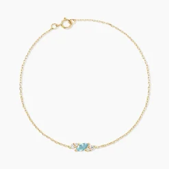 Bracelet Jardin Secret Or Jaune Topaze Oxyde De Zirconium