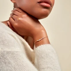 Bracelet Jardins D'hiver Plaqué Or Jaune Oxyde De Zirconium