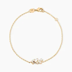 Bracelet Jardins D'hiver Plaqué Or Jaune Oxyde De Zirconium