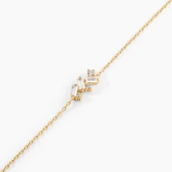 Bracelet Jardins D'hiver Plaqué Or Jaune Oxyde De Zirconium