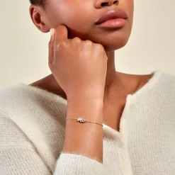 Bracelet Jardins D'hiver Plaqué Or Jaune Oxyde De Zirconium