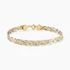 Bracelet Jasmin Tresse Or Bicolore