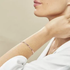 Bracelet Jasmin Tresse Or Rose