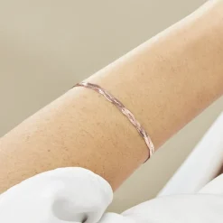 Bracelet Jasmin Tresse Or Rose