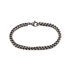 Bracelet Jasone Maille Franco Acier Gris