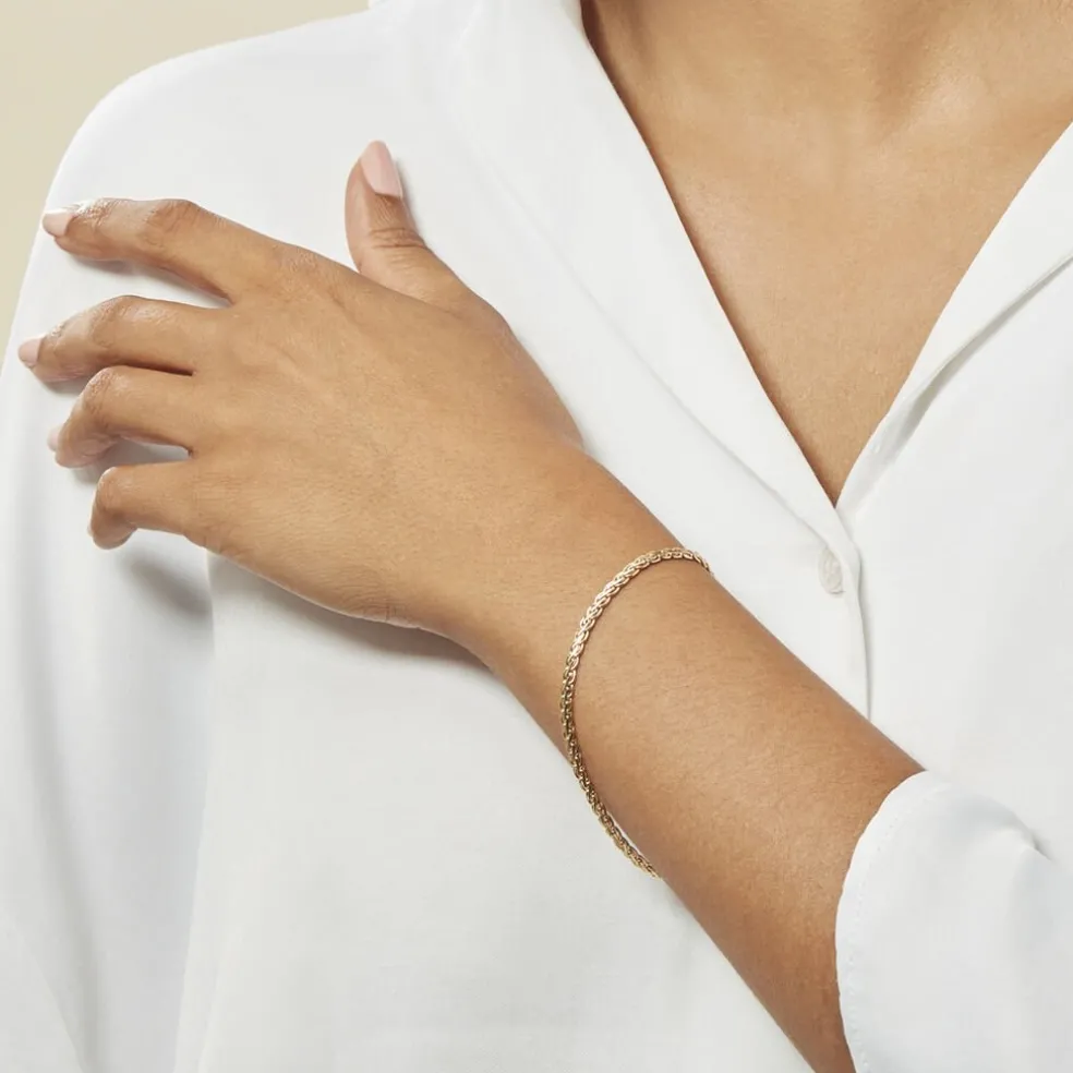 Bracelet Jayna Maille Palmier Or Jaune