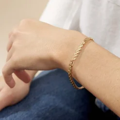 Bracelet Jayna Maille Palmier Or Jaune