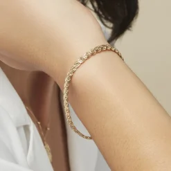 Bracelet Jayna Maille Palmier Or Jaune