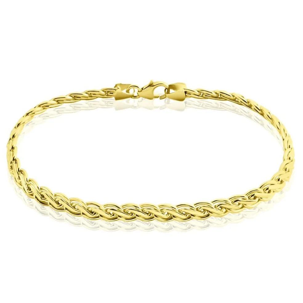 Bracelet Jayna Maille Palmier Or Jaune