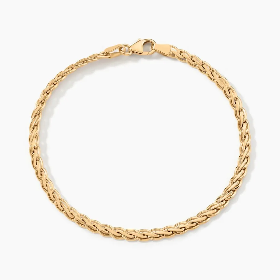 Bracelet Jayna Maille Palmier Or Jaune