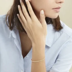 Bracelet Jayna Maille Palmier Or Jaune