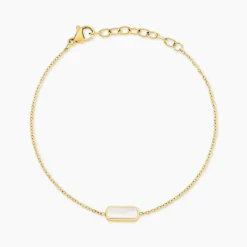 Bracelet Jazz Acier Jaune Nacre