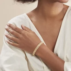 Bracelet Jerry Maille Corde 3 Rangs Or Jaune