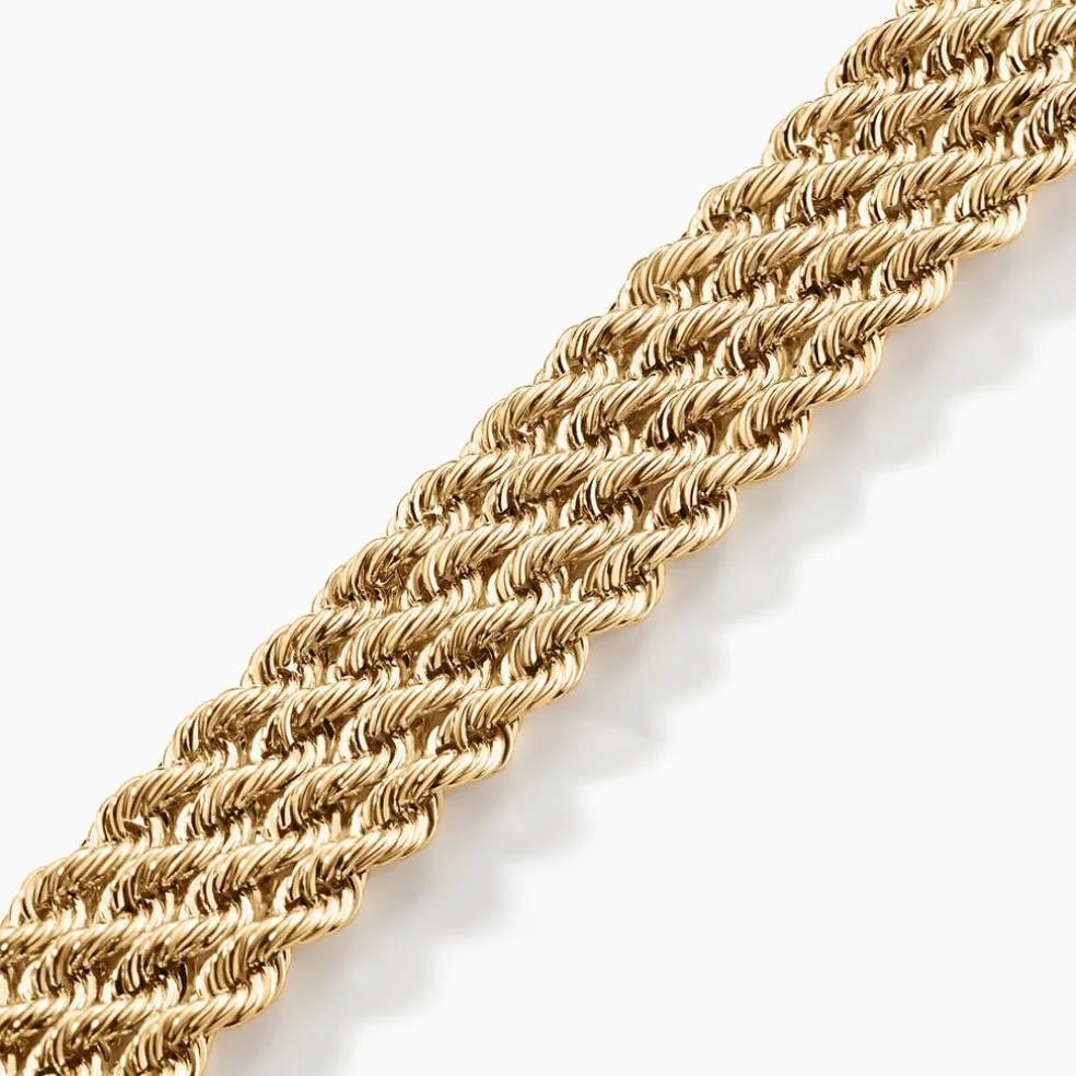 Bracelet Jerry Maille Corde 4 Rangs Or Jaune