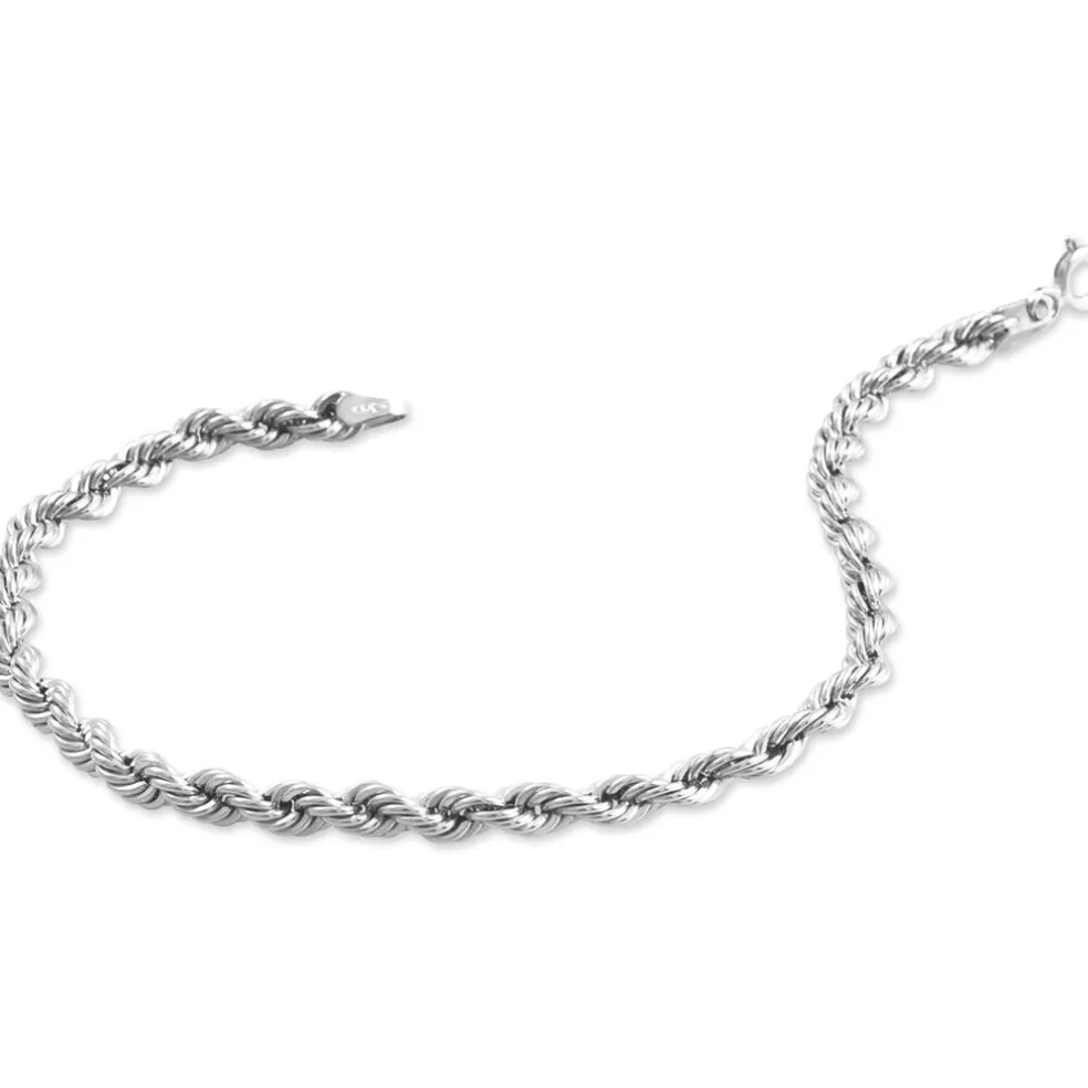 Bracelet Jerry Maille Corde Or Blanc