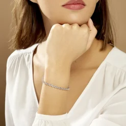 Bracelet Jerry Maille Corde Or Blanc