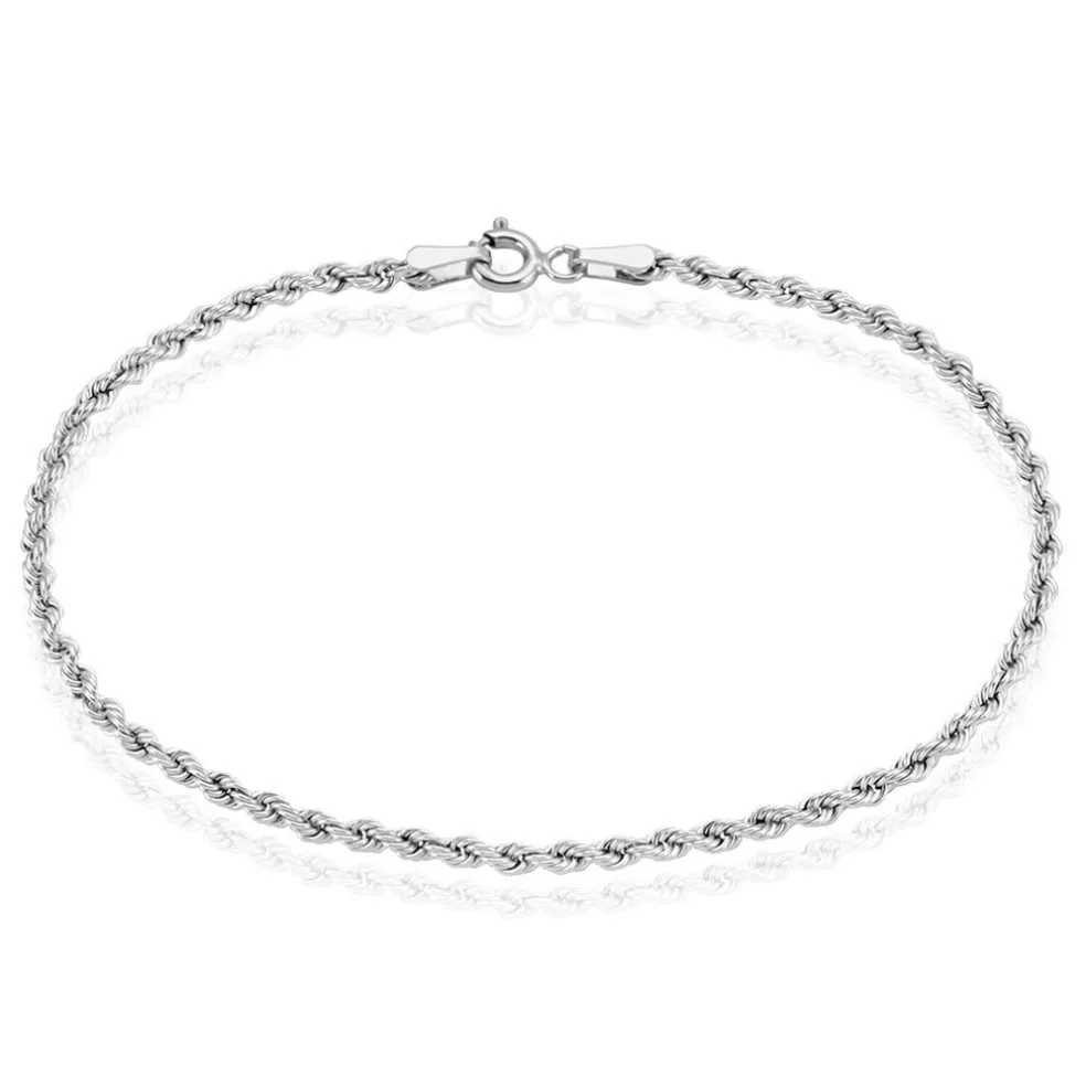 Bracelet Jerry Maille Corde Or Blanc