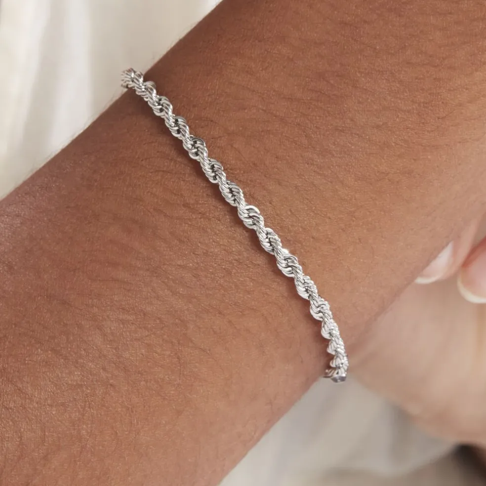 Bracelet Jerry Maille Corde Or Blanc