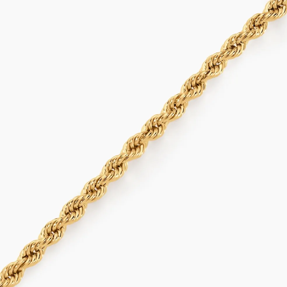 Bracelet Jerry Or Jaune Maille Corde