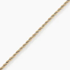 Bracelet Jerryenne Maille Corde Et Venitienne Or Bicolore